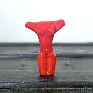Red Goddess Torso Female‎ Body Statue Minimalist Decor Figurine Small Sculpture